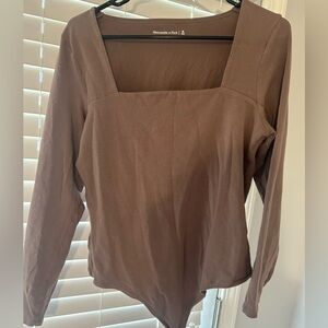 Abercrombie & Fitch Women's Brown Long Sleeve Top XL
